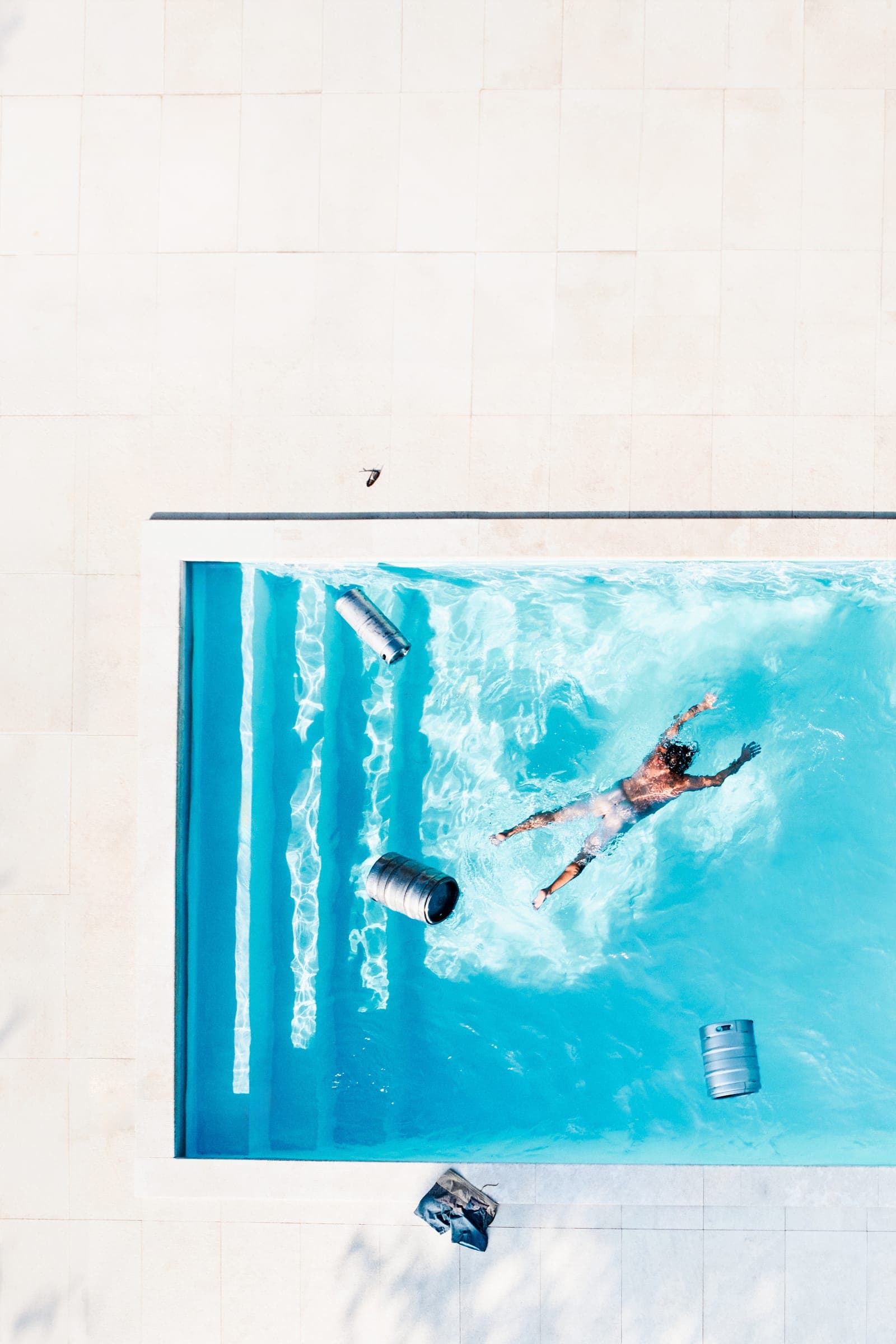Drohne — Pool von oben